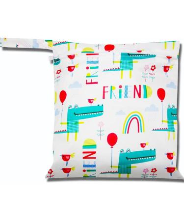 Egurs Wetbag Waterproof Reusable Diaper Bag - Crocodile Design (30x28cm) - International Shipping Available - Buy Online on GoSupps.com