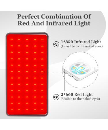 Devowellte Red Light Lamp with Stand Portable Red Light with 660nm & 850nm Wavelengths Rechargeable Infrared Light Lamp for Home/Office/Travel - Buy Online on GoSupps.com