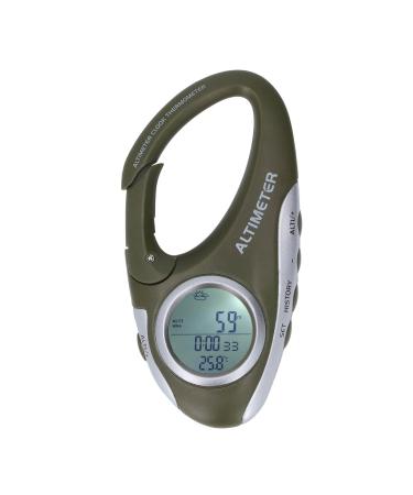 Fockety digital altimeter portable hook design digital barometer with direction clock temperature weather forecast and height display multifunctional altimeter for hiking