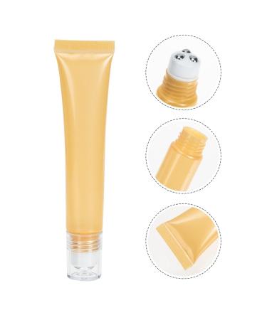2 Pack Yellow Cosmetic Roll-On Bottles - Perfect for Eye Gel & Face Cream | Travel-Ready Plastic Tubes for Home & Outdoor Use - Buy Online on GoSupps.com