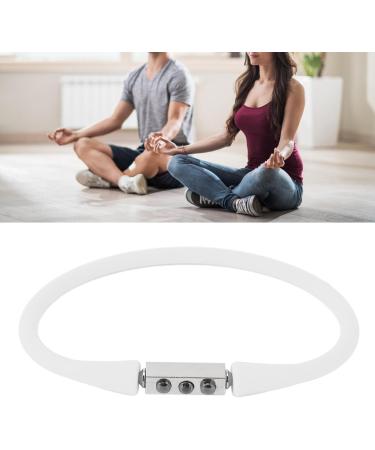 Negative Ion Energy Bracelet - Magnetic Therapy for Health & Blood Circulation | Silicone Sports Bracelet for Men & Women (White) - Buy Online on GoSupps.com