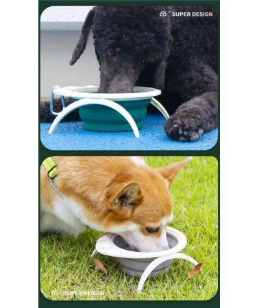 Bepetmia Foldable Dog & Cat Bowl - 600ml Silicone Travel Bowl with Stand | Portable Extra Thick Ideal for Pets on the Go - Buy Online on GoSupps.com