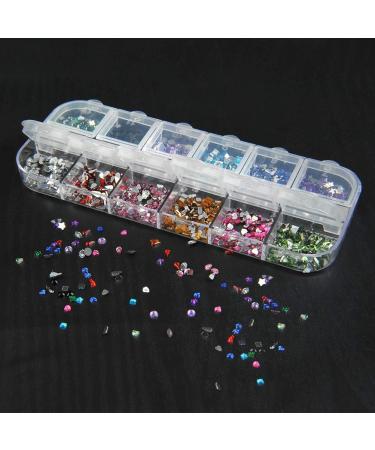 FOCCTS Nail Art Stones & Dotting Tools - 3D Glitter Nail Decoration Set for Stunning Nail Designs & Accessories - Buy Online on GoSupps.com