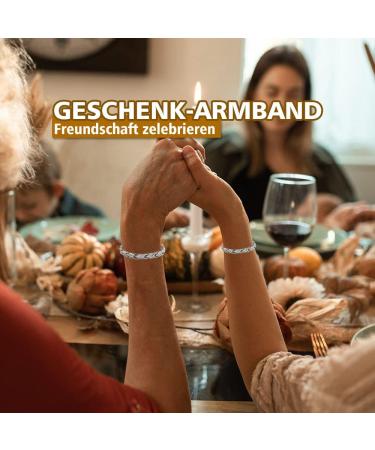 Magnetic Therapy Bracelet - Adjustable Silver Germanium Health Bracelet for Men | Perfect Gift 20cm - Buy Online on GoSupps.com