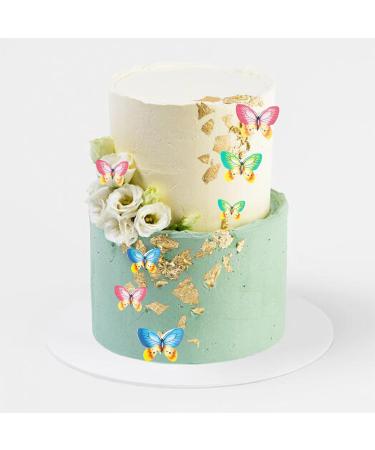 Alegre Edible Butterflies - 40 Colorful Cake & Cupcake Toppers for Weddings & Birthdays | International Shipping - Buy Online on GoSupps.com