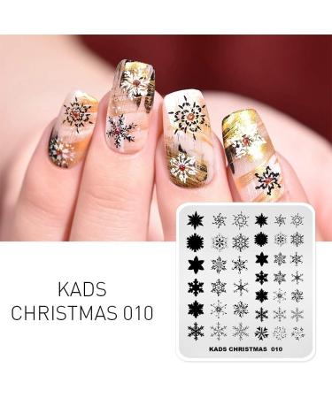 Christmas Snowflake Nail Art Stamping Plate - DIY Manicure Print Tool CH010 - Buy Online on GoSupps.com