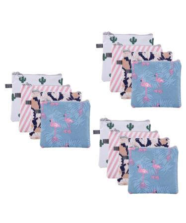 Gleavi 12 pcs storage bags for women's bandages wallet for women's bandages Sanitary organizer Storage Pockets Pockets tag bag toilet article organizer travel accessories mat