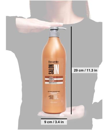Recamier Saloon Hydra Repair Shampoo & Conditioner Set | Best for Dry & Damaged Hair | 33.8Oz - 1000ml | International Shipping Available - Buy Online on GoSupps.com