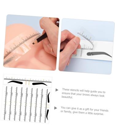 Hemoton 10pcs Eyebrow Positioning Ruler Plastic Eyebrow Ruler Brow Guide Stencil Shape Template Mold Make up - Buy Online on GoSupps.com