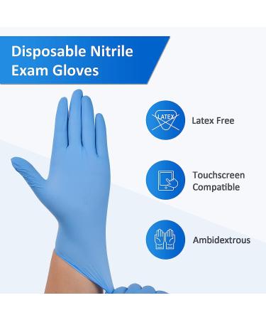 Schneider Nitrile Exam Gloves - Blue, 4 mil, Powder-Free, Latex-Free - 100 Medium (Pack of 100) - Buy Online on GoSupps.com