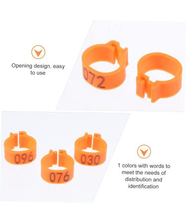 Ipetboom Baby Stuff 100 Pcs Pigeon Anklet Baby Things Chicken Tags Parrot Foot Ring for Pigeon Meat Pigeon Homing Pigeon 1.3X1.3CM Orange - Buy Online on GoSupps.com