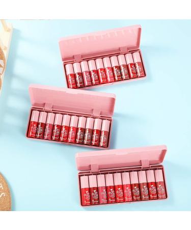 10-Piece Classic Red Lip Stain Set | Vibrant Moisturizing Liquid Lip Gloss | Perfect Mother's Day Gift - Buy Online on GoSupps.com