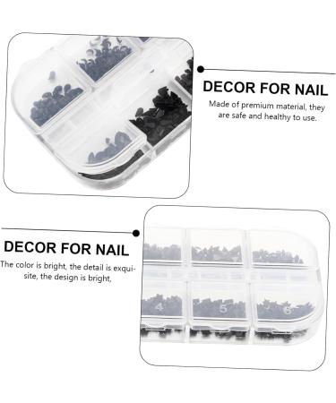 Ipetboom 1 Box Nail Jewelry Drill Nail Rhinestones Manicure Tools Sticker for Nail Ab Diamonds for Nails Rhinestones Nail Coloring Dyeing Nail Gemstones Love Plastic Nail Stickers 13X5X1cm Black - Buy Online on GoSupps.com