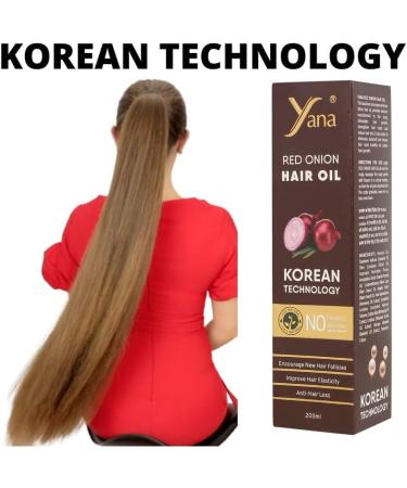 Red Onion Oil For Hair Longer For Men And Women 200ml By Korean Technology - Buy Online on GoSupps.com