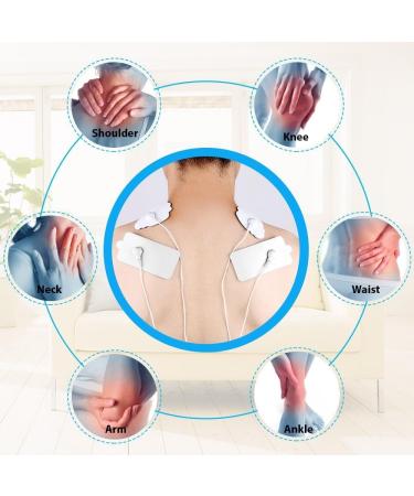 Belifu TENS Unit Electrode Pads - Reusable Self-Adhesive Latex Free Massage Pads - Standard 3.5mm Snap Connection for EMS Massagers - International Shipping Available - Buy Online on GoSupps.com