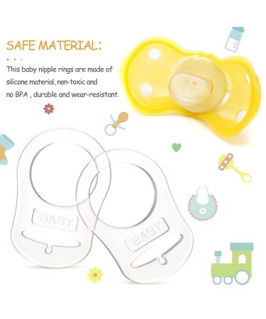 10PC Silicone Rings for Pacifier Chains - Soft Transparent Baby Pacifier Holders & Clips - Buy Online on GoSupps.com