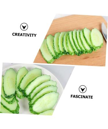 Alipis 40 Pcs Simulation Cucumber Slice Fake Vegetable Decorations Kids Artificial Lemons Lifelike Photo Props Kid Toy Greenery Decor Green Decorations Models Basket Pvc Child Food Play - Buy Online on GoSupps.com
