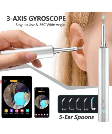 BEBIRD Ear Wax Removal Tool Wireless Otoscope 1080P WiFi Camera with LED Lights - Compatible with iPhone iPad Android - for Adults, Kids & Pets - Silver - Buy Online on GoSupps.com