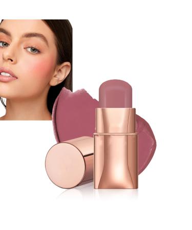 Blush Stick - Cream Blush - Waterproof Long-lasting 3-in-1 Multi-Use Blusher Contour for Lip Cheek Eye - Moisturize and Blendable Blush for Nature Look - Easy to use (01 Pink Youthful)