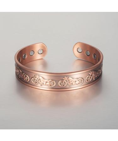 Enermagix Magnetic Copper Bracelets for Men & Women | 99.9% Solid Copper Cuffs with 3532 Gauss Magnets - Shop Now! - Buy Online on GoSupps.com
