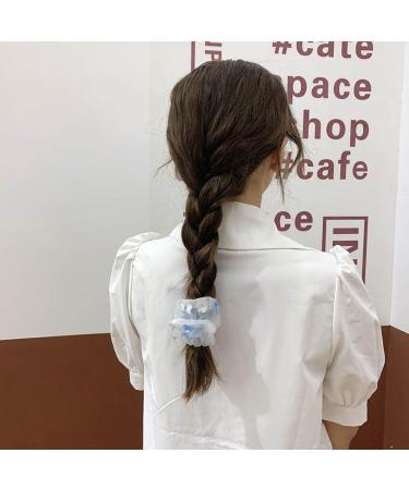 10 Piece Elastic Hair Ties - Soft Blue Scrunchies for Thick & Thin Hair - Elegant Spurless Horseshockers & Hair Jewelry - Buy Online on GoSupps.com