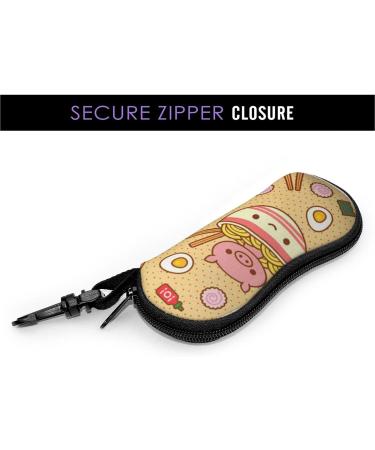 OPSREY grass Pot Leaf printed Glasses Case Portable Zip Storage Case Neutral Sunglasses Soft Case Delicious Sweet Ramen One Size - Buy Online on GoSupps.com