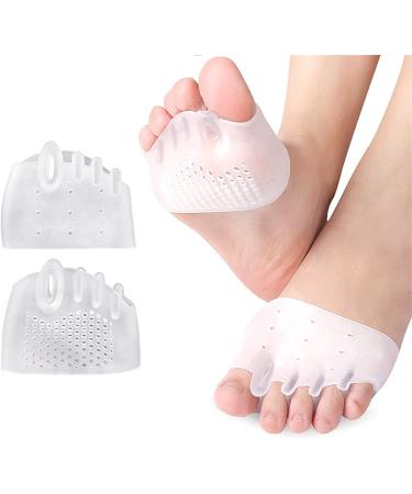 1Pair Finger Toe Separators Silicone Forefoot Pads Orthotics Bunion Corrector Hallux Valgus Correction Pedicure Foot Tool Cushion Pads (1 Pair a)