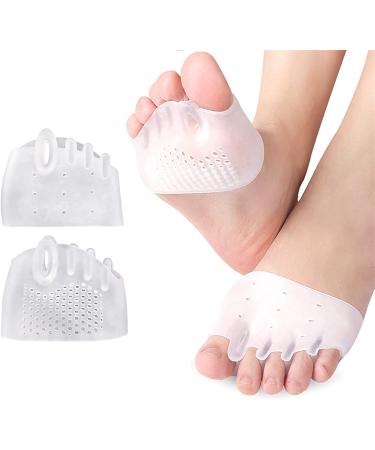WXHZHQ 1 pair of finger-toe spreader silicone forefoot pad orthoses bale correction hallux valgus correction pedicure foot tool pillow cushion (1 pair a) 1 pair A