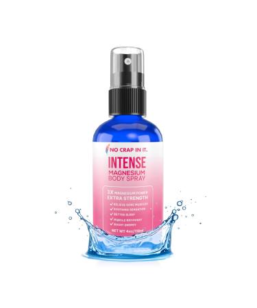 Intense Magnesium Spray Triple Magnesium Power: All Natural Magnesium Chloride Glycinate Sulfate -4oz