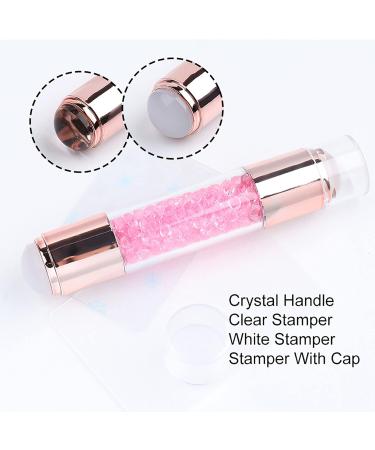 Penny73 Double-Sided Silicone Gel Stamp & Steel Stamping Plate - Nail Art Polish Manicure Template Tools in Violet | International Shipping Available - Buy Online on GoSupps.com