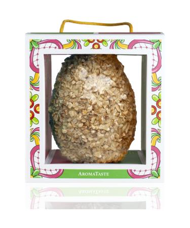 Aromataste Handmade Easter Egg White Chocolate Covered with Savory Italian Hazelnuts | Gift Box | 300g