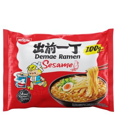 NISSIN - Demae Ramen - Sesame flavor - 1 box of 10 sachets of 100g