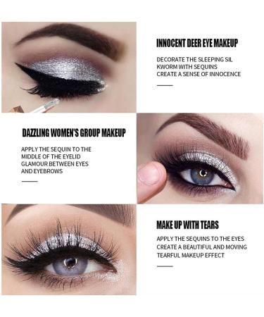 Eyeshadow Glitter Liquid 10 * 7 * 5 6 Colors Liquid Glitter Eyeshadow Quick Drying Shadow Eyeshadow Makeup Liquid Eyeshadow (Ivory) - Buy Online on GoSupps.com