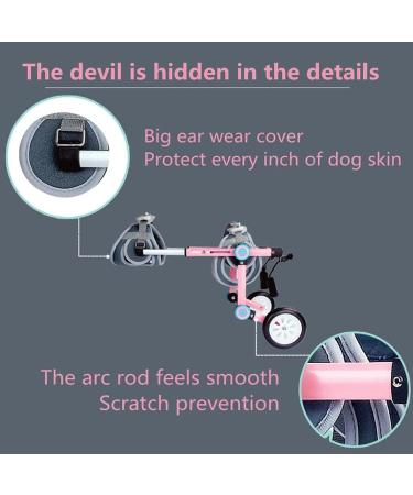 Wheelchair for Dogs Back Legs Adjustable Dog Wheelchair Handicapped Hind Legs Pet Rehabilitation Cart Portable Dog Mobility Wheelchair for Small Cats/Dogs (C : Pink S : XSLW) XSLW Pink - Buy Online on GoSupps.com