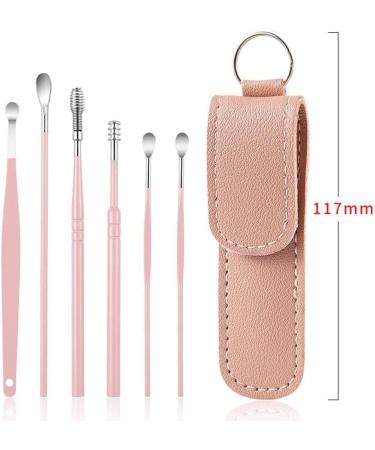 Guanli 6pcs Steel Ear Cleaner Wax Removal Spring Ear Pick Kit - Pink - Buy Online on GoSupps.com