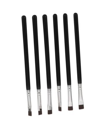 Healeved 6pcs Flat Eyebrow Brush Eyeliner Makeup Tool Cosmetics Brush Eye Brush Eyeshadow Brush Eye Liner Brush Makeup Eyeliner Brush Eye Makeup Brush Make up Brush Flat Brush Makeup