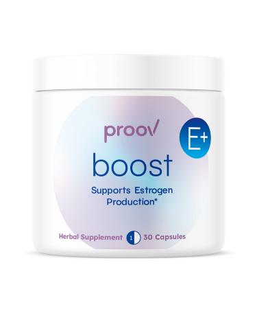 Proov Boost, Herbal Supplement to Support Your Body's Natural Estrogen Balance and Production, Evening Primrose Oil, Red Clover, Dong Quai, Black Cohosh, 30 Capsules