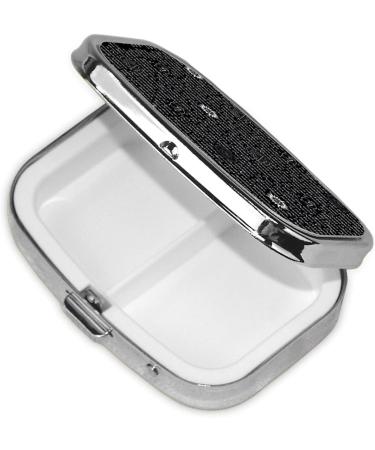Supernatural Inspiration Stylish Square Pill Box | Portable Lightweight Electroplated Med Box with Two Safety Partitions for Medications - Buy Online on GoSupps.com