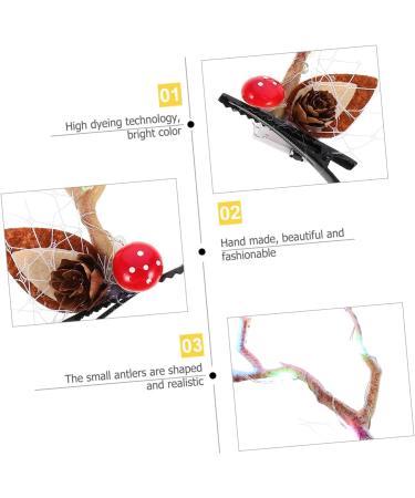 FRCOLOR 1 Pair Hairpin Glowing Antler Barrette Yule Decor Xmas Hair Accessories Luminous Hair Decorations Alligator Hair Clips Christmas Hair Clip Delicate Crocodile Skin Foam 15X5.5X2CM Colorful - Buy Online on GoSupps.com