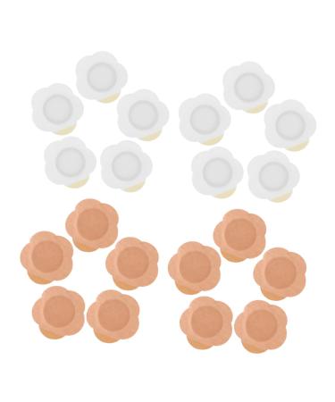 VALICLUD 40 Pieces Castor Oil Paste AntiLeakage Foot Pads Abdomen Castor Oil Wrap Castor Oil Abdominal Plaster Selfadhesive Oil Compress Patches Navel