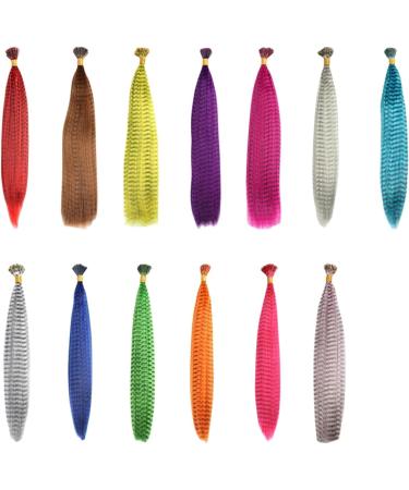 Red Striped Synthetic Feather Hair Extension Stick - 16 inch | Prinfantasy BZ239 - Buy Online on GoSupps.com