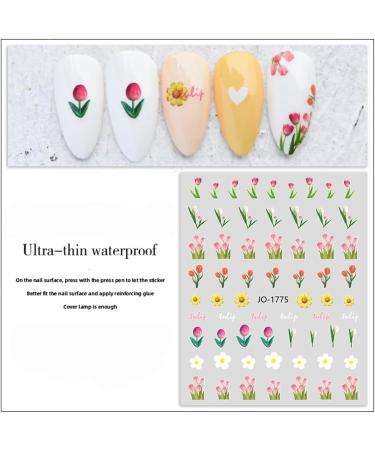 Decor Nail Design Tulip DIY Manicure 3D Holographic Flower Nail Stickers(5) Style05 - Buy Online on GoSupps.com