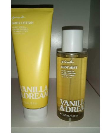 2 VS fragrance lotion 8 fl oz & perfume mist 8.4 fl oz bundle set (Vanilla & Dreamy)