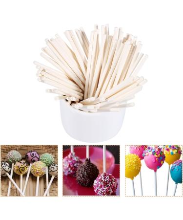 Zerone 100 Pcs ColorfulSticks Great for Cake Pops & Lollipops Helps Hold While Decorating Ideal for DIY Crafts 10cm (White) - Buy Online on GoSupps.com
