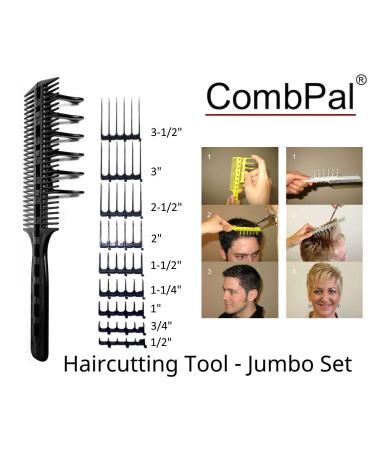CombPal Scissor Clipper Over Comb Hair Cutting Tool - Jumbo Value-Pack for DIY Haircuts - Buy Online on GoSupps.com