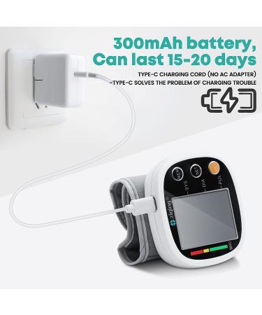 Wrist Blood Pressure Monitor | Rechargeable BP Machine with Memory & Voice Broadcast | Adjustable 57.7in Circumference | Large LCD | Home Use | Black+White - Buy Online on GoSupps.com