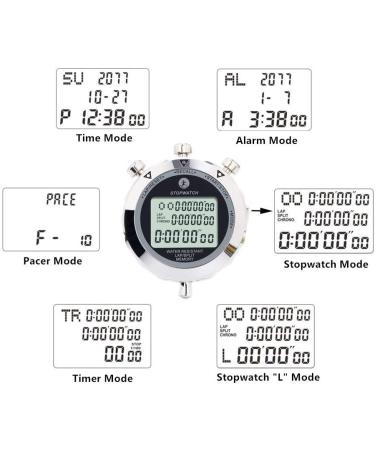 Rolilink Digital Stopwatch Timer - 100 Lap Metal Stop Watch for Sports Competition - Buy Online on GoSupps.com