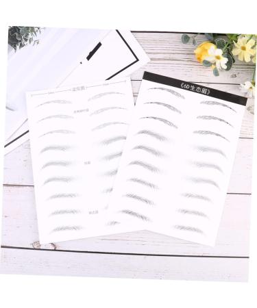 BIUDECO 2 Pairs Natural Brow Stickers Eyebrowsb Eyebrow Makeup Tools Eyebrow Stickers Patch Disposable Miss 21x15cm Black 003 - Buy Online on GoSupps.com