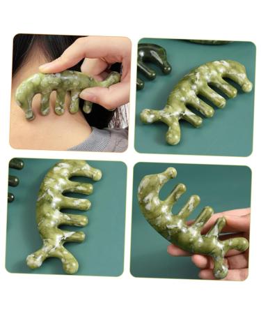 Shop Healvian 4-Piece Jade Massage Comb Set - Creative Massage Tools for Relaxation | International Shipping Available - Buy Online on GoSupps.com