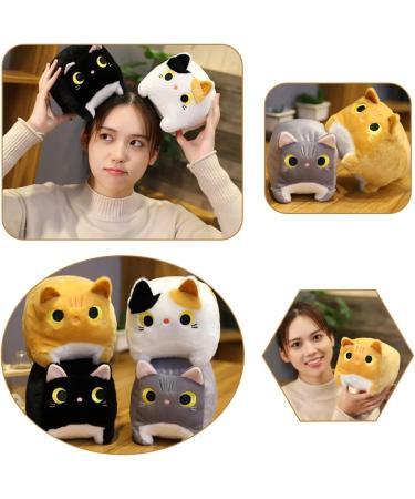 Sweet Square Cat Toys | Cuddly Plush Dolls & Cushions | Kawaii Kitten Soft Cotton Pillow Decorations - Buy Online on GoSupps.com